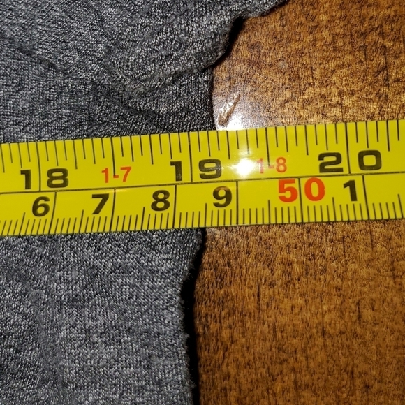 Apt 9 Grey Cardigan with Leather Shoulder Detail - Medium - Picture 14 of 14